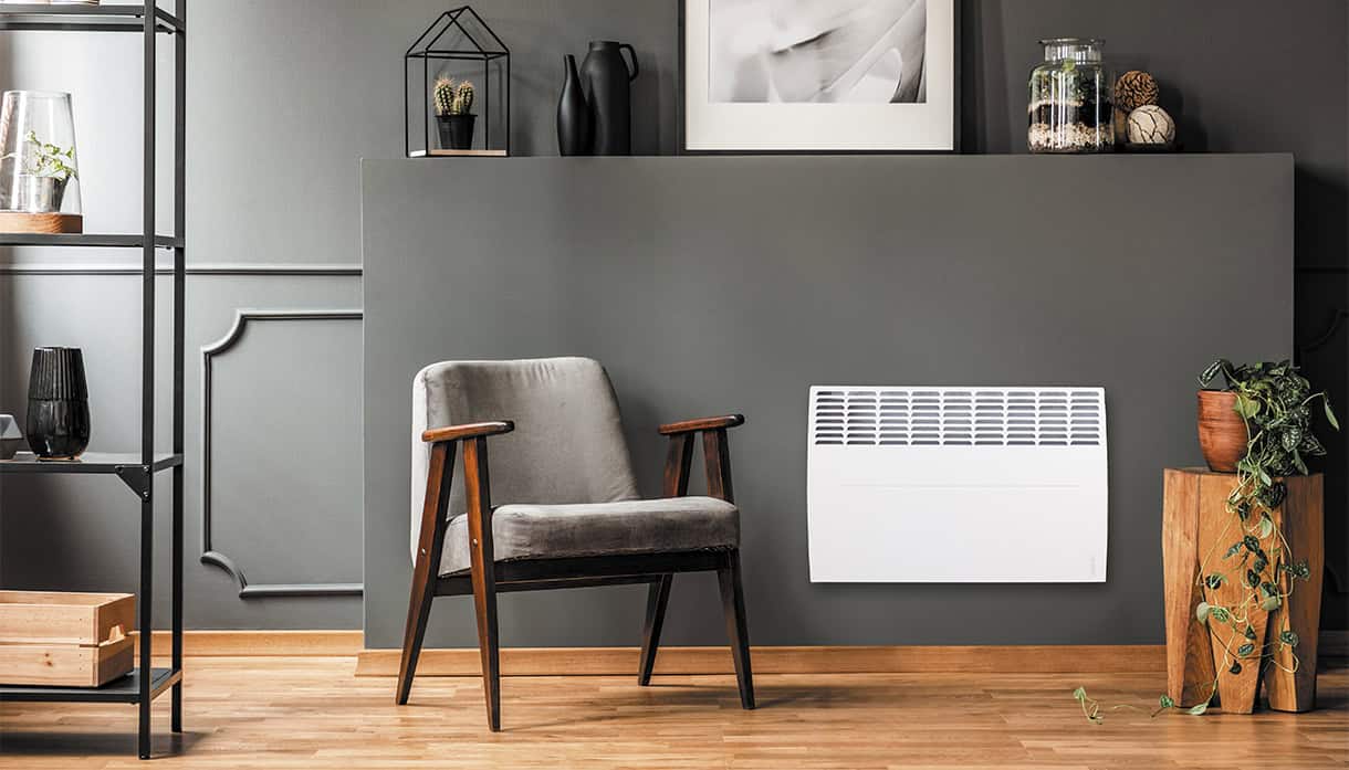 Θερμοπομποί Atlantic — Συχνές Ερωτήσεις & Απαντήσεις Θερμοπομπός Atlantic F120 Design τοποθετημένος σε σαλόνι — ηλεκτρική θέρμανση τοίχου